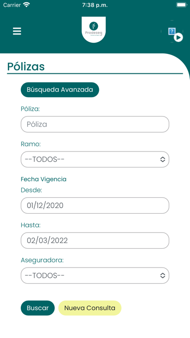 Prodeseg Online Screenshot