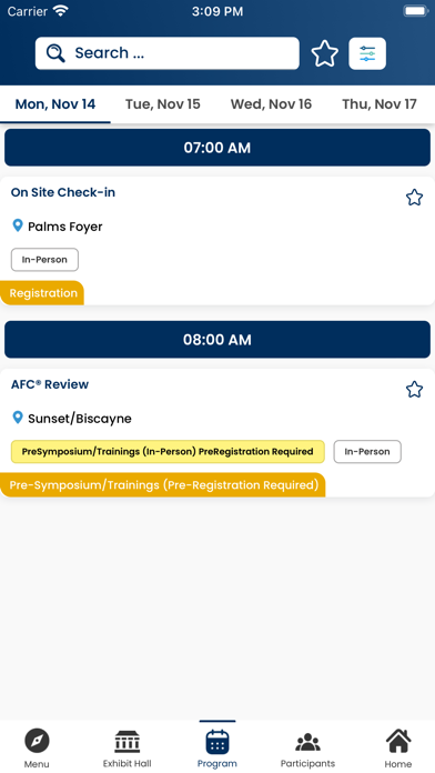 2022 AFCPE Symposium App Screenshot