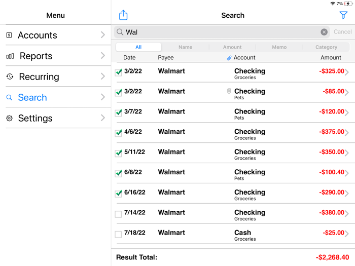 Accounts 3 Lite - Checkbook