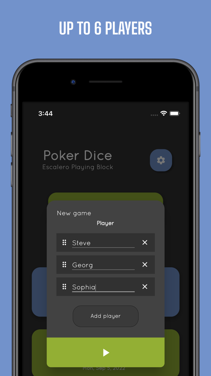 Escalero - Poker Dice Notepad