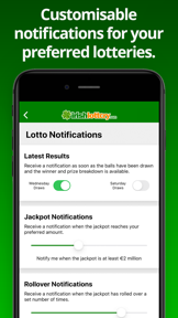 Irish Lottery - Results screenshot