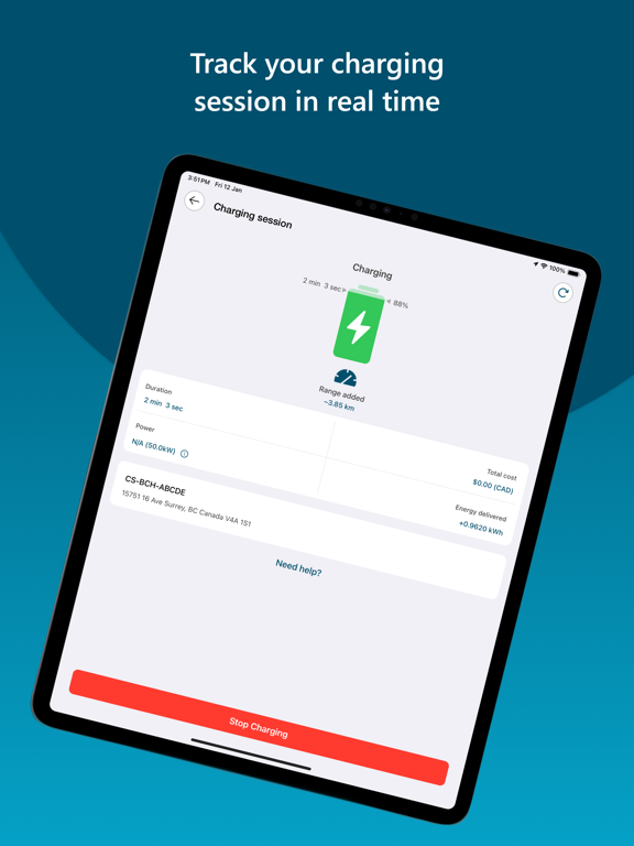 BC Hydro EV iPad screenshot 5 - Navigation app