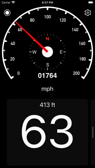 Speedometer Simple iPhone Screenshot 1