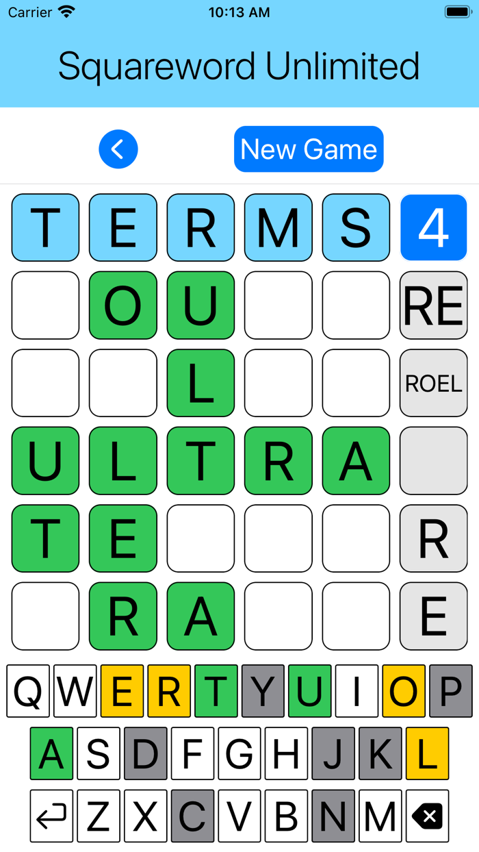 Squareword Unlimited Word Game