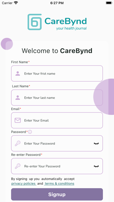 CareBynd - My Health Journal Screenshot