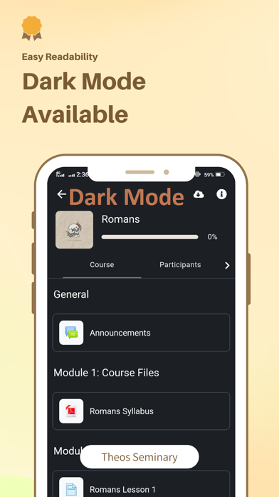 Theos Seminary LMS Screenshot