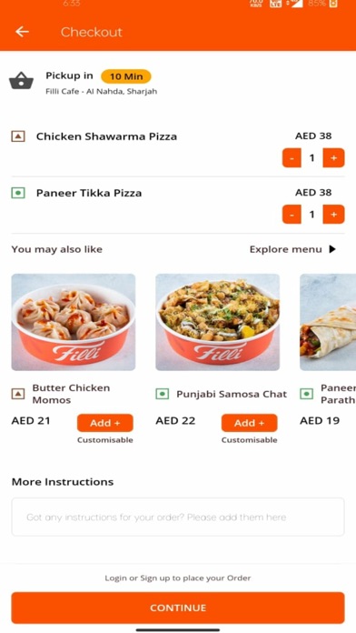 FiLLi Cafe UAE Screenshot