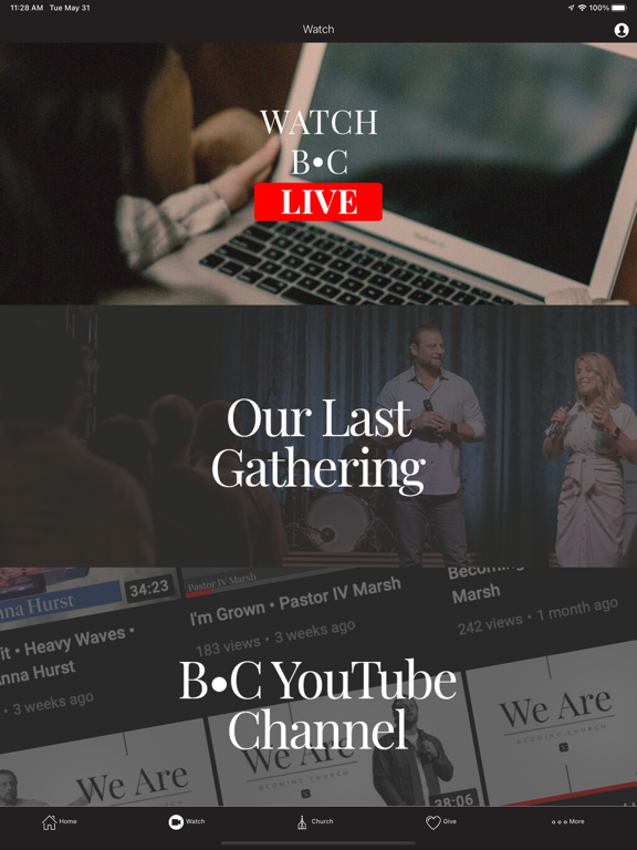 BCOMING.CHURCH iPad screenshot 2 - Lifestyle app