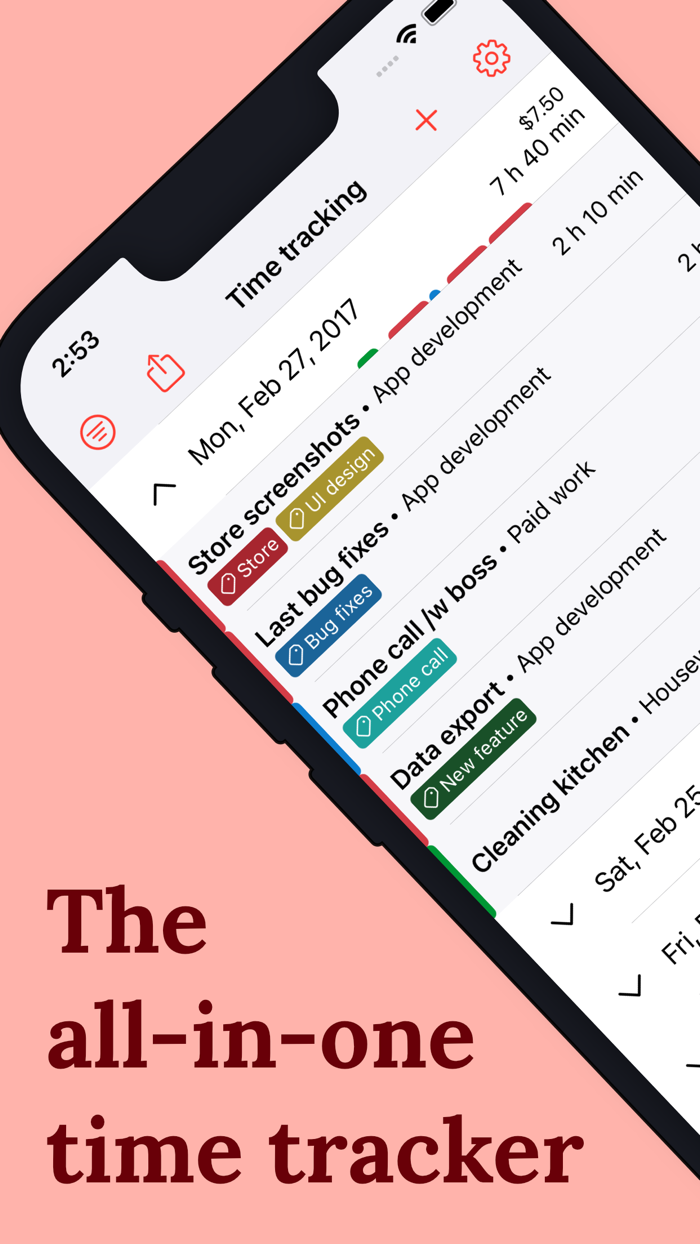 WorkingHours • Time Tracking