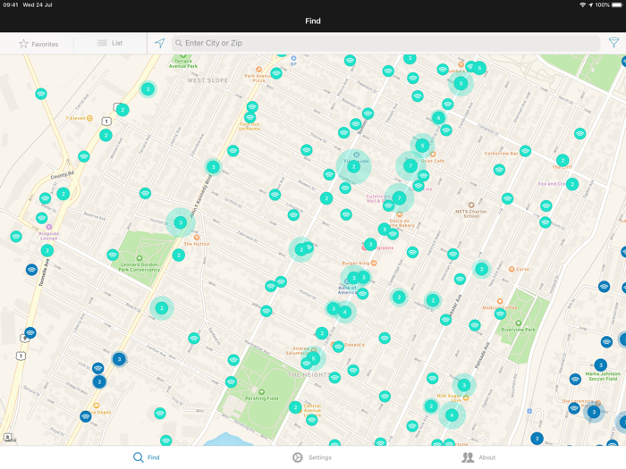 Xfinity WiFi Hotspots