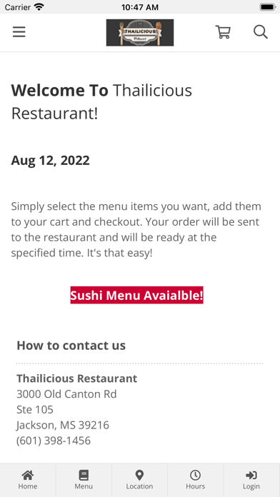 Thailicious Restaurant Screenshot