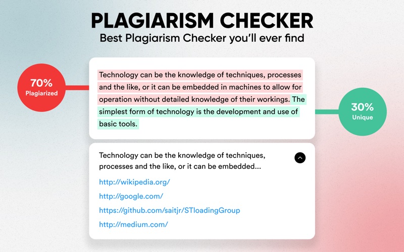 Plagiarism Checker Screenshot