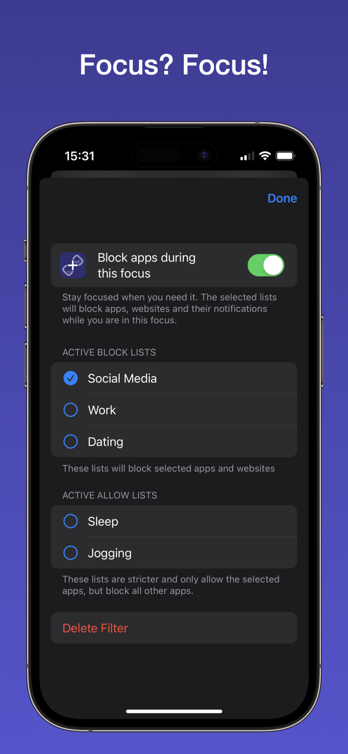 ScreenTime  Focus App Block