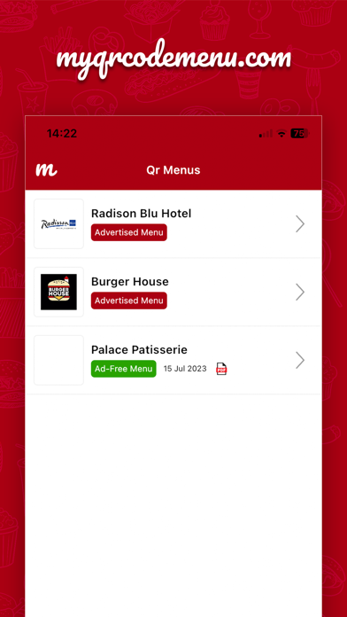 MyQrCodeMenu Business Screenshot