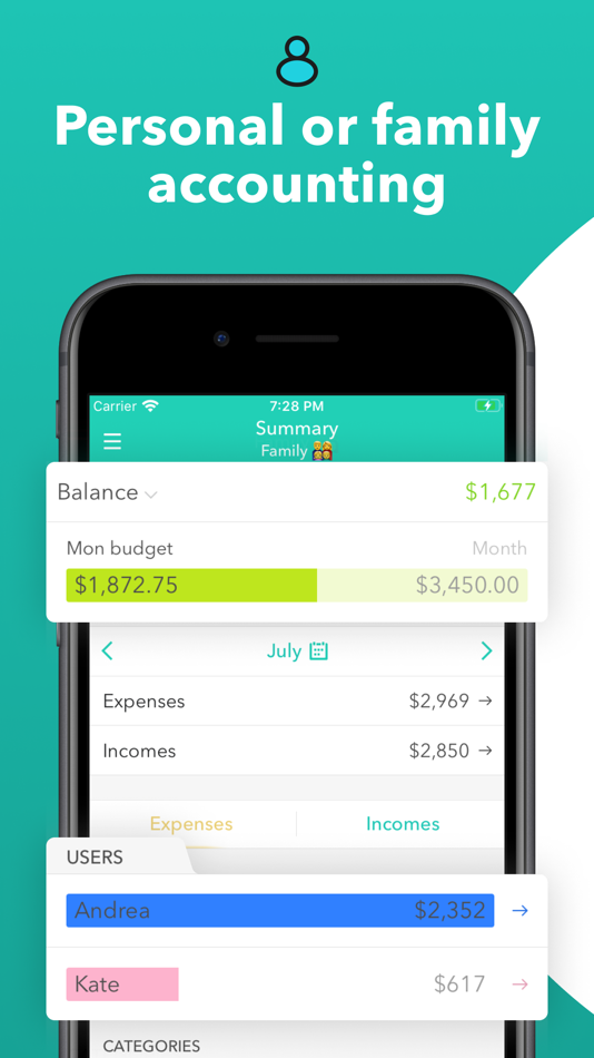 #1. Moneon – My budget & expenses (iOS) Podle: CleverPumpkin Ltd.