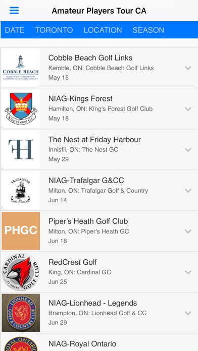 Amateur Players Tour CA Screenshot