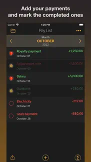 payment & expenses reminder iphone screenshot 2