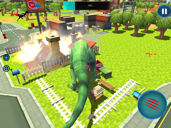 City Destruction Dinosaur Game