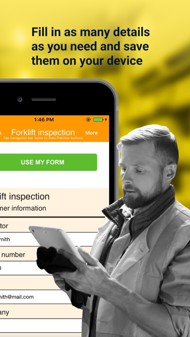 Screenshot #1 pour Forklift Inspection App