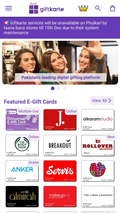 Giftkarte Screenshot
