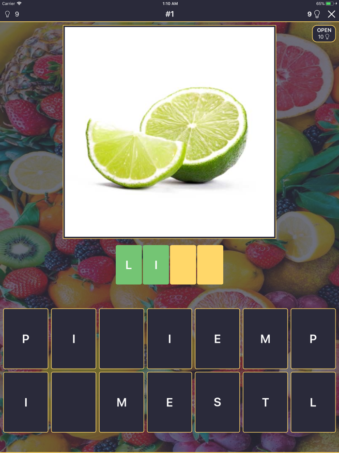 Quiz Fruits and Vegetables