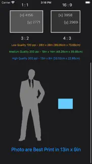 photo print sizes calculator iphone screenshot 2