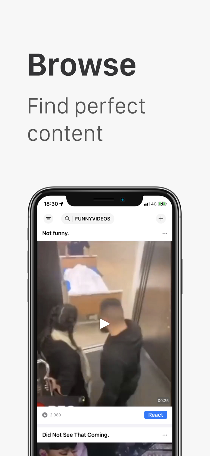React - to photos and videos