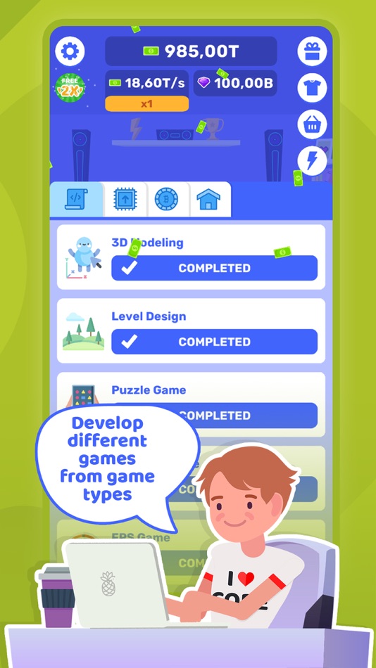 #4. Idle Game Dev Simulator (iOS) 由: Tuna Ozcelik