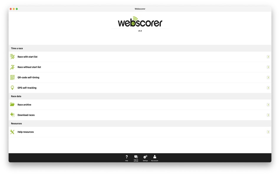 Webscorer Race and Lap Timer - 6.8.0 - (macOS)