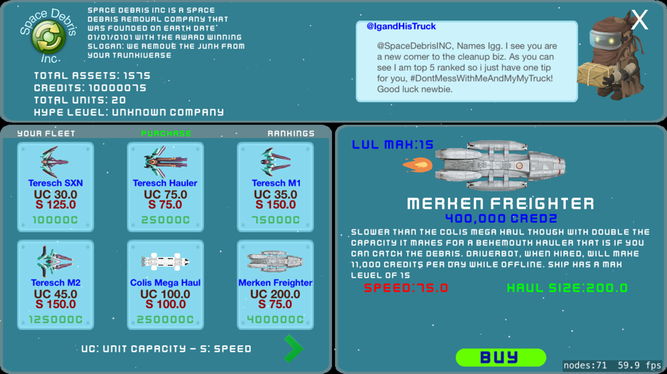 #4. Space Debris Inc (iOS) By: Benjamin Clary