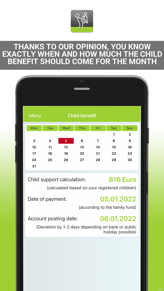 #1. Child benefit payment dates (iOS) 由: SX-WebSolutions & Marketing GmbH