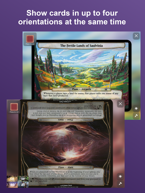 Planechase Companion iPad screenshot 2 - Entertainment app