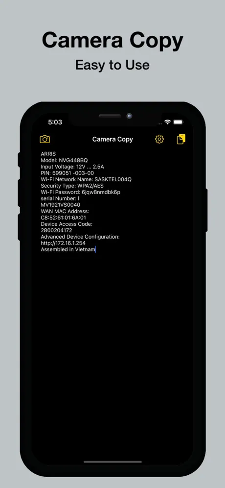 Camera Copy 相机文本速取应用截图