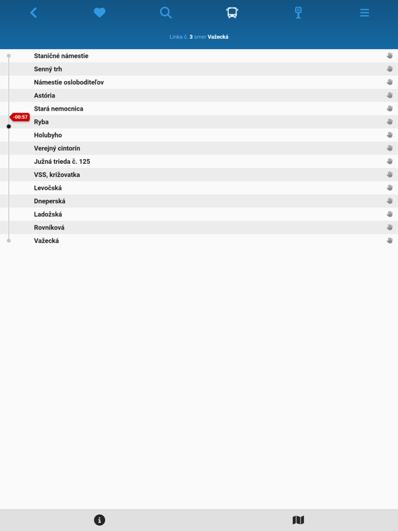 MHD Košice iPad screenshot 6 - Travel app