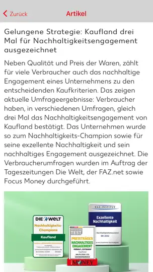 Screenshot von Kaufland Connect auf dem iPhone 3