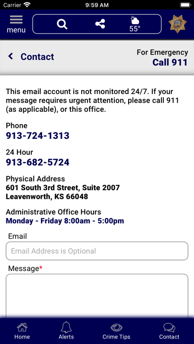 Leavenworth County KS Sheriff Screenshot