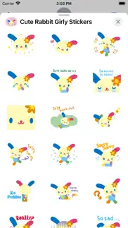 cute rabbit girly stickers iphone screenshot 4