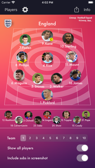 Lineup - Football Squad screenshot1