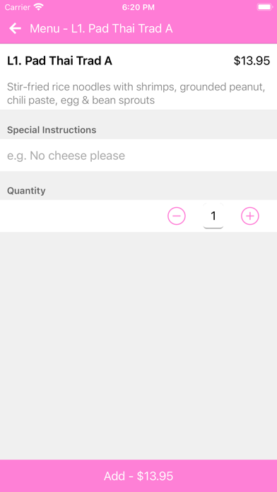 Thai House Restaurant Screenshot