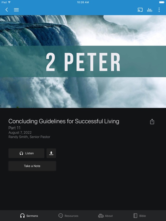 Grace Bible Church JerseyShore iPad screenshot 2 - Education app
