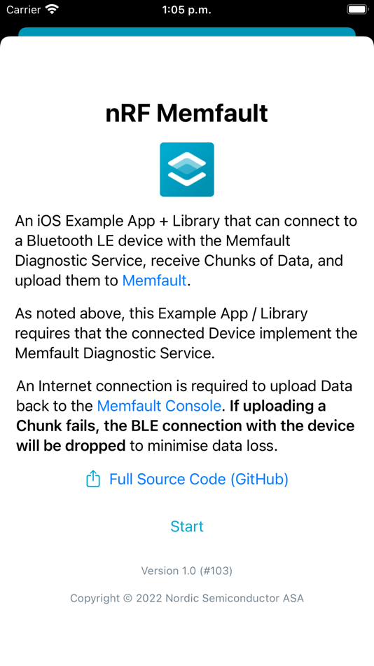 nRF Memfault - 1.0 - (iOS)