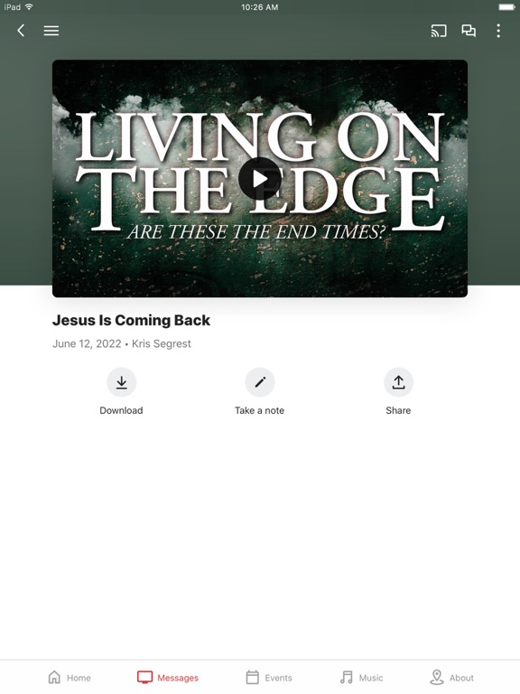 The Cross Church App iPad screenshot 3 - Lifestyle app