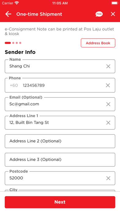 Pos Malaysia Screenshot