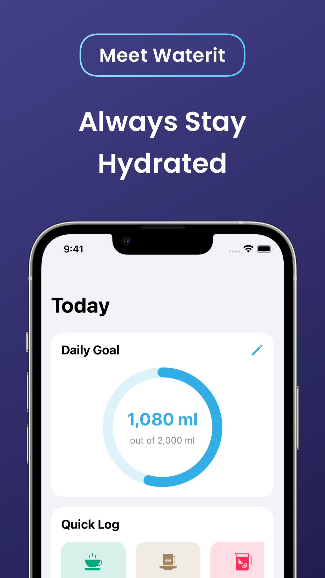 Water Reminder: Daily Hydrate