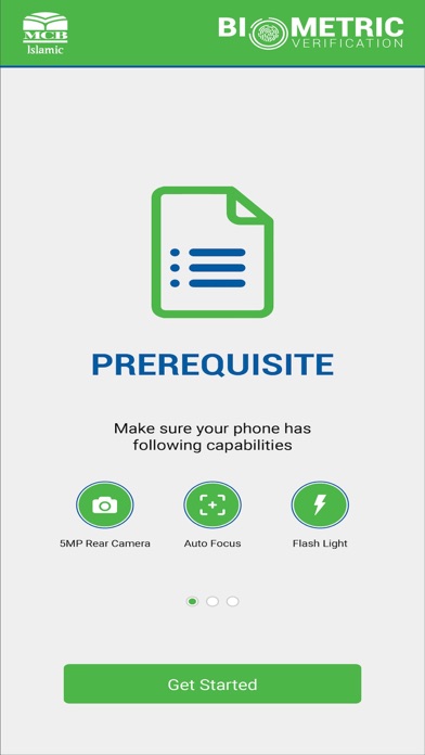 MCB Islamic Biometric App Screenshot
