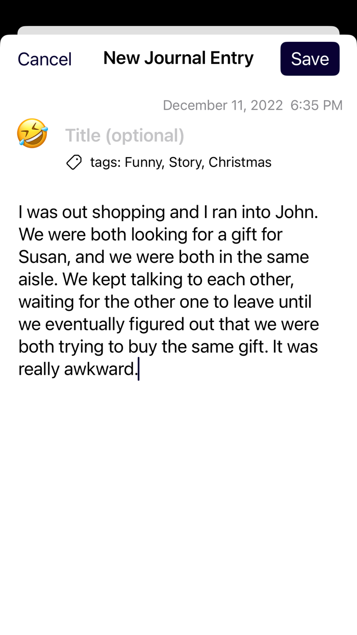 Personal Log Journal