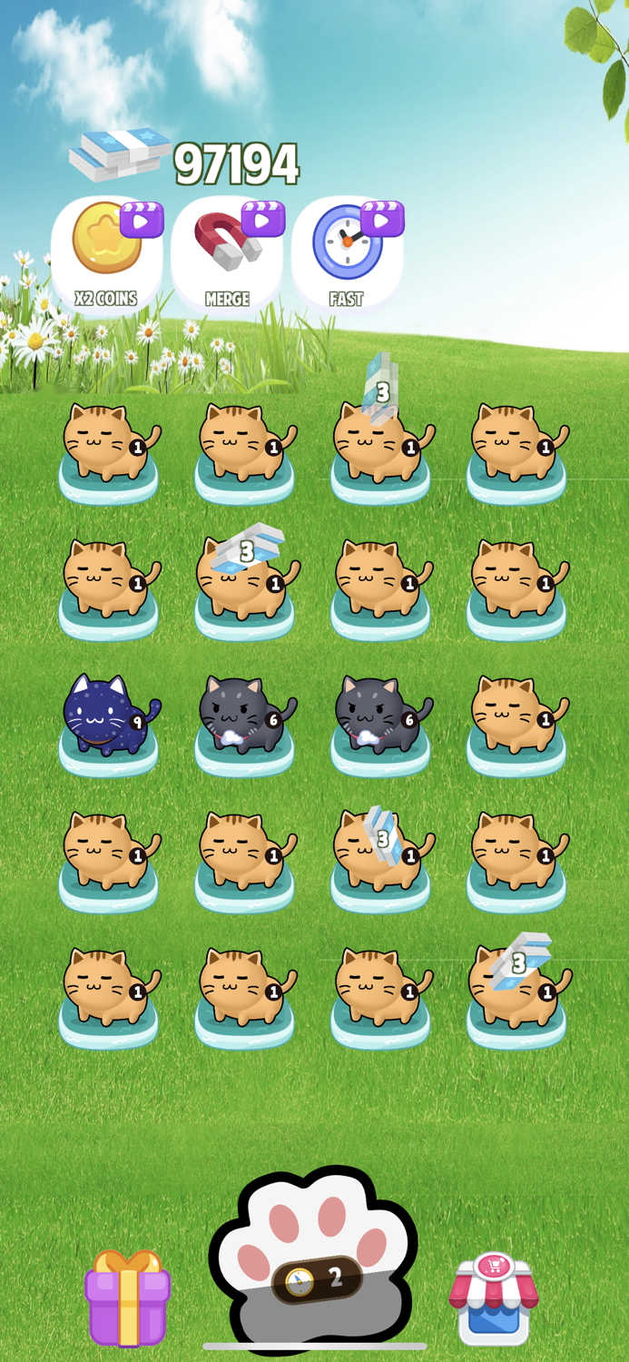 Idle Cat - Merge 2 Cats