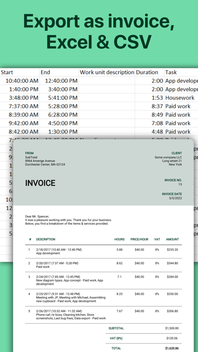 WorkingHours • Time Tracking Screenshot