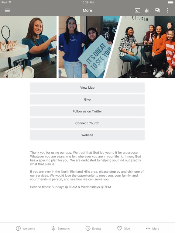 Connect Church TX iPad screenshot 3 - Lifestyle app
