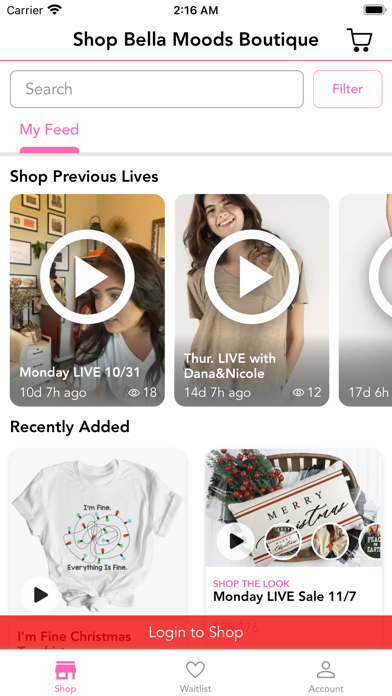Shop Bella Moods Boutique Screenshot